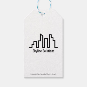 Black and White Elegant Holiday Branded Gift Tags