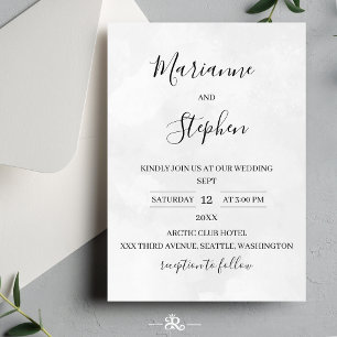 Black and White Elegant Minimalist Invitation