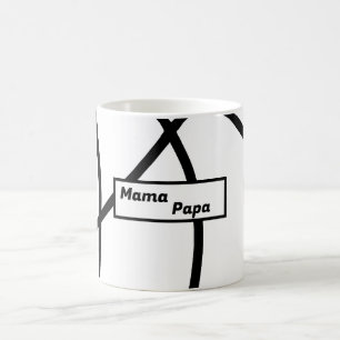 black and white elegant Minimalistic Abstract   Coffee Mug