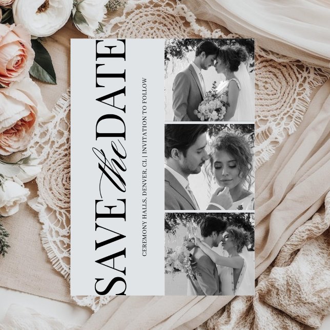 Black and White Elegant Save The Date Card (Creator Uploaded)