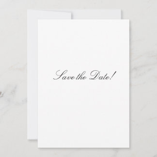 Black and White Elegant Script Wedding  Save The Date