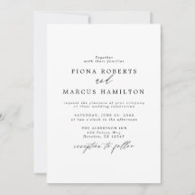 Black and White Elegant Wedding Invitation