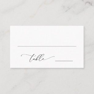 Black and White Elegant Wedding  Place Card