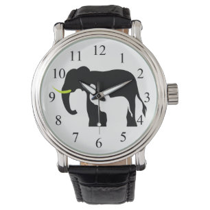 Black and White Elephants Watch