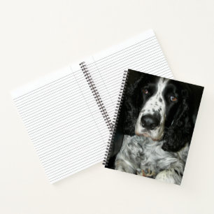 Black and White English Springer Spaniel Notebook