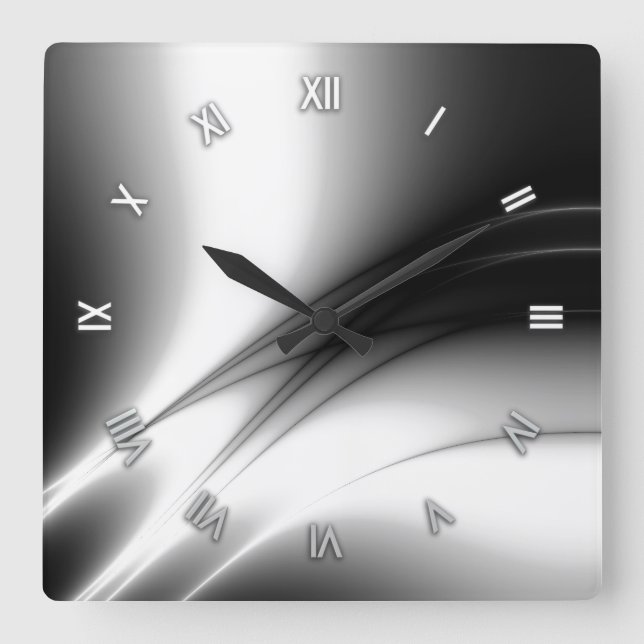 Black and White Estuary Wall Clock (Front)
