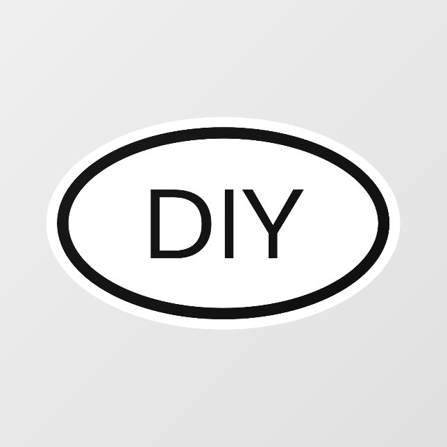 Black and White Euro Style Oval 3 Letter (Sheet)