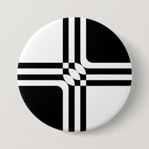 Black and white fantasy 7.5 cm round badge