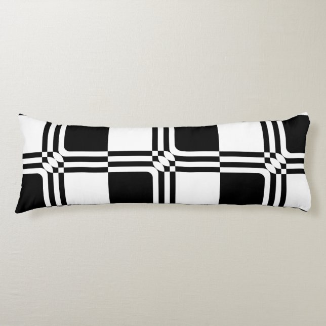 Black and white fantasy body cushion (Front)
