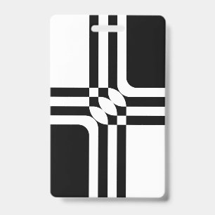 Black and white fantasy ID badge