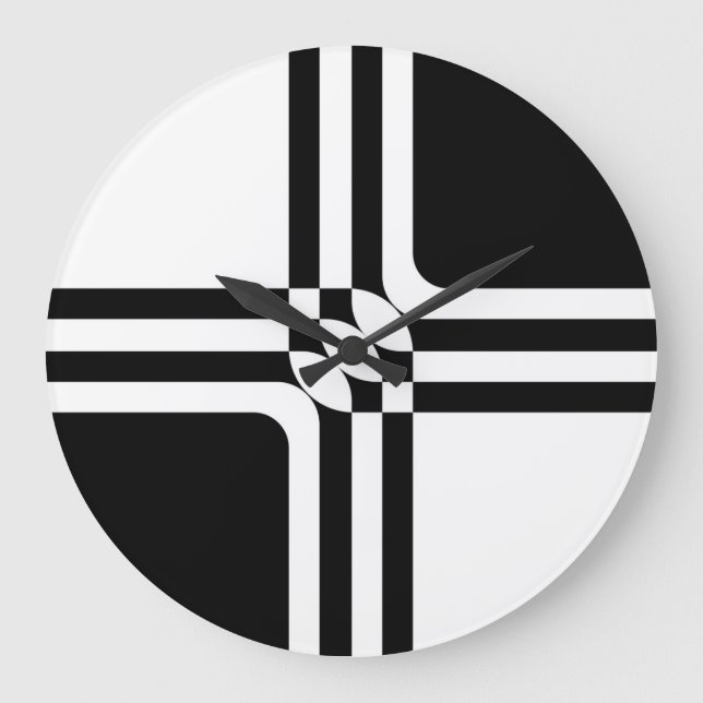 Black and white fantasy large clock (Front)