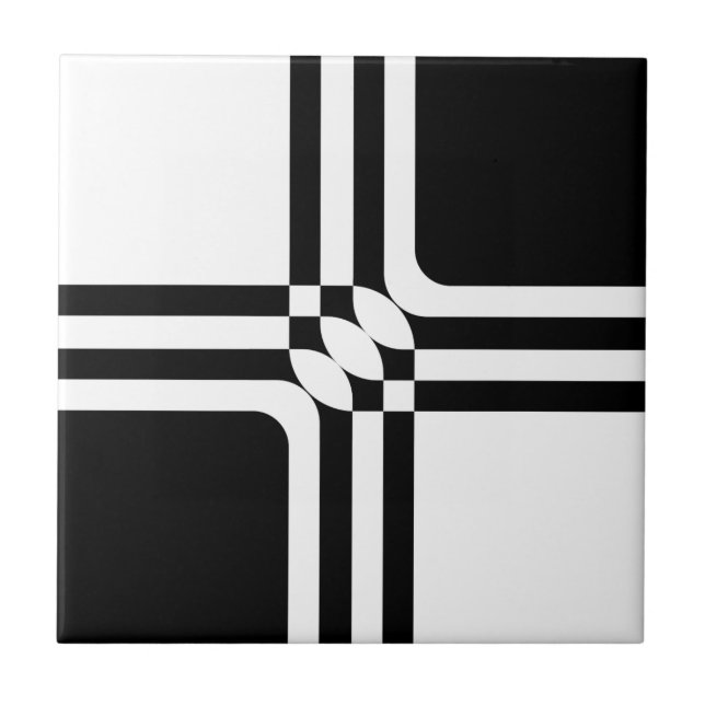 Black and white fantasy tile (Front)