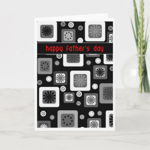 Black and white Father's Day Card