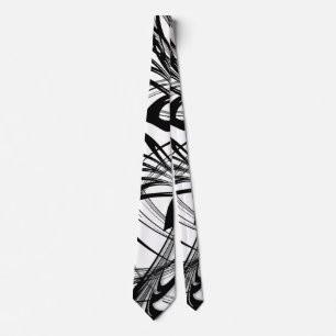 Black and White Fern Glen Tie
