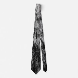 Black and White Field of Wheat Tie
