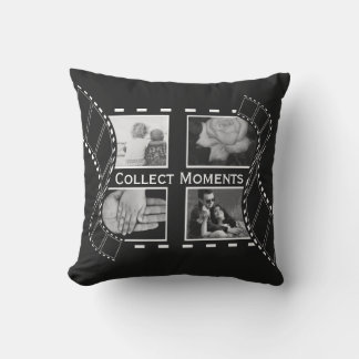 Black and White Film Reel Custom Photo Cushion