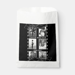 Black and White Film Reel Custom Photo Favour Bags