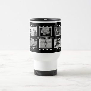 Black and White Film Reel Custom Photo Travel Mug