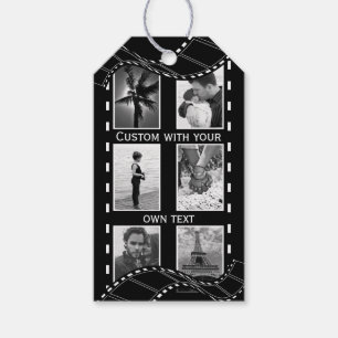 Black and White Film Reel Gift Tags