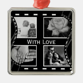 Black and White Film Reel Metal Tree Decoration