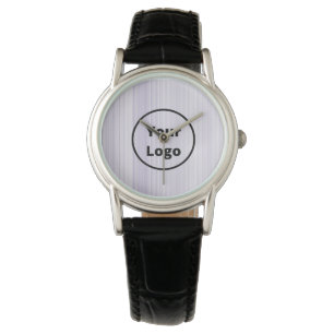 Black and white fine stripes watch
