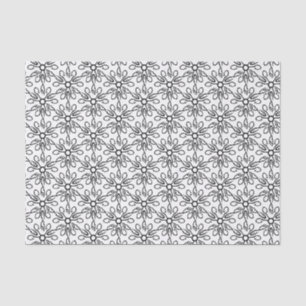 Black and White Fish and Hook Pattern Tissue Paper