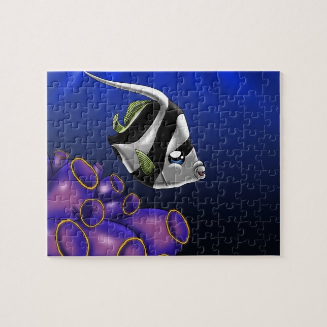Black and White Fish Jigsaw Puzzle (Horizontal)