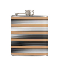 Black and white five stripe pattern with tan
