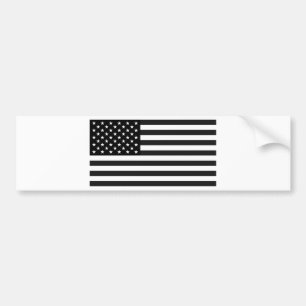 Black and White Flag of the United States Bumper Sticker