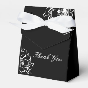 Black and White Floral 50th Birthday Favour Box