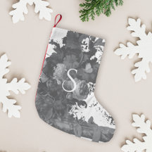 Black and White Floral Artistic Personalised