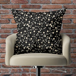 Black and White Floral Cushion<br><div class="desc">A beautiful pattern of white flowers and vines on black,  this accent pillow comes in many sizes and materials and is a fun addition to your home decor. MATCHING items in our collection.</div>