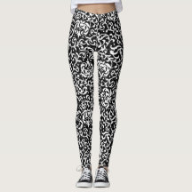 Black and White Floral Damask Pattern