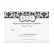 Black and White Floral Damask Response Card