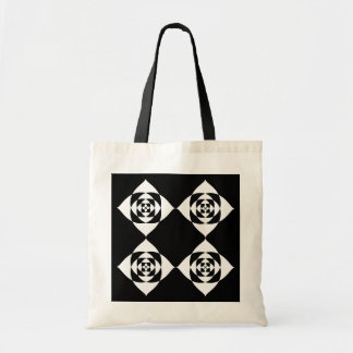 Black and White Floral Design. Tote Bag