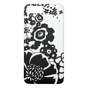 Black and White Floral Garden Graphic Pattern Case-Mate iPhone Case