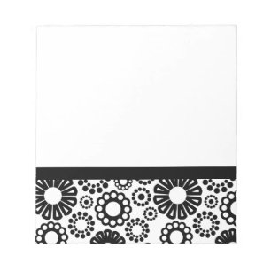Black and white floral Notebook Notepad