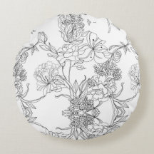 Black and White Floral