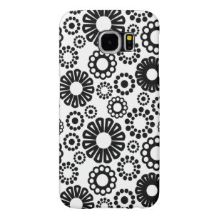 Black and white floral Samsung Galaxy S Case