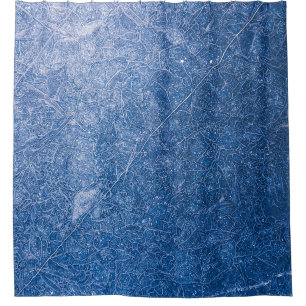 Black and white floral textile shower curtain