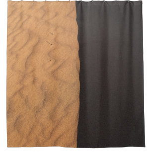 Black and white floral textile shower curtain