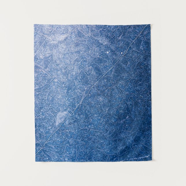Black and white floral textile tapestry (Front)