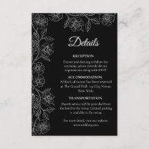 Black and White Floral Wedding