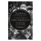 Black and White Floral Wedding Invitation Flyer