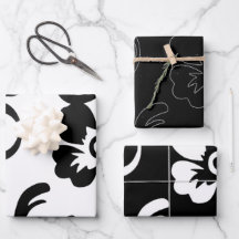 Black and White Floral