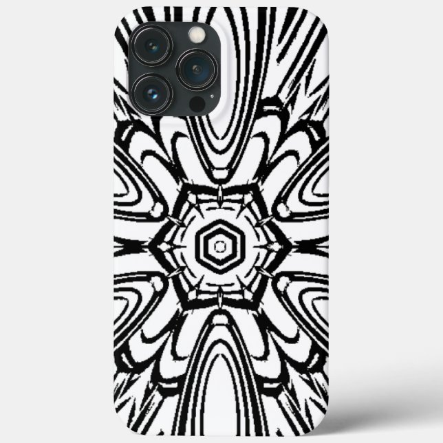 black and white flower design  Case-Mate iPhone case (Back)