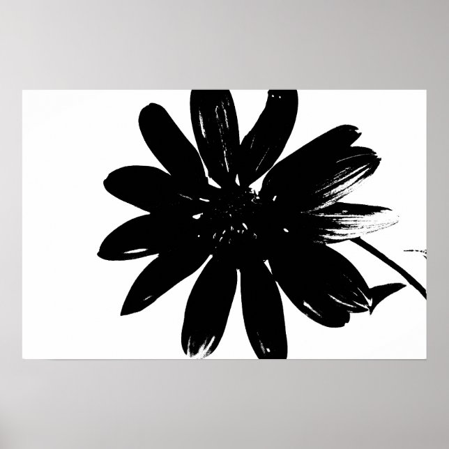 Black and White Flower Poster (Front)