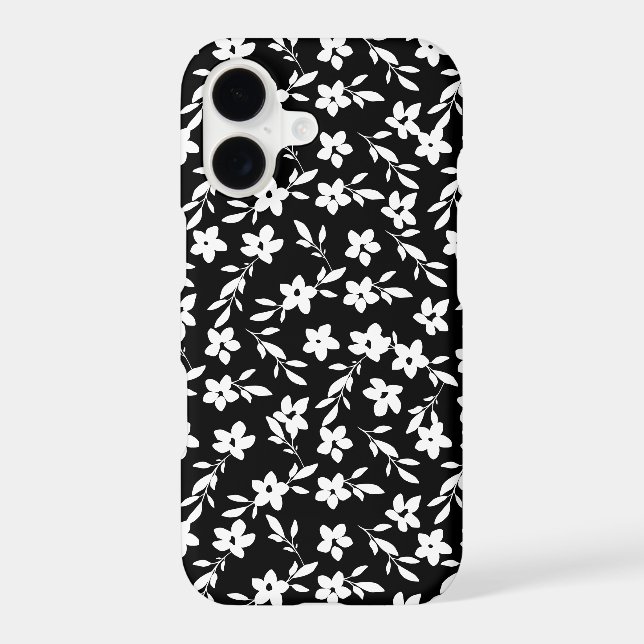 Black and White Flower Silhouettes (Back)