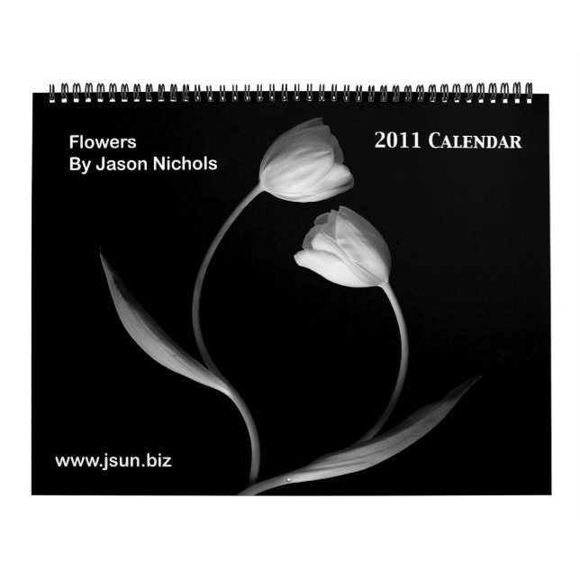 Black and White Flowers 2011 Calendar (Cover)