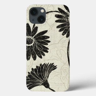Black and White Flowers iPhone 13 Case
